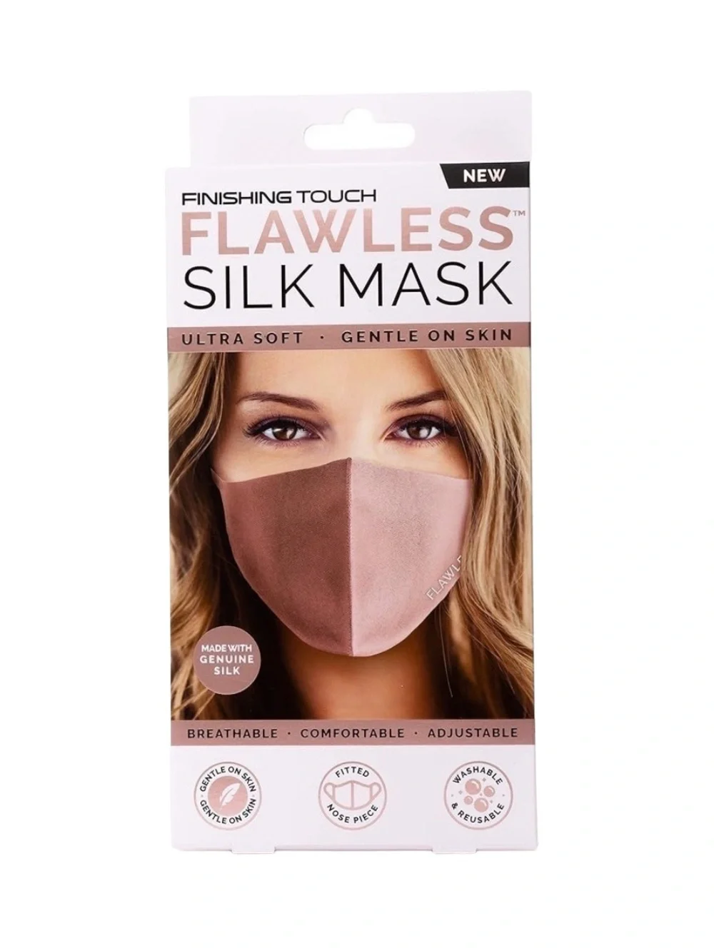 FINISHING TOUCH FLAWLESS SILK MASK - ADULT SIZE (NEW WITH TAGS)